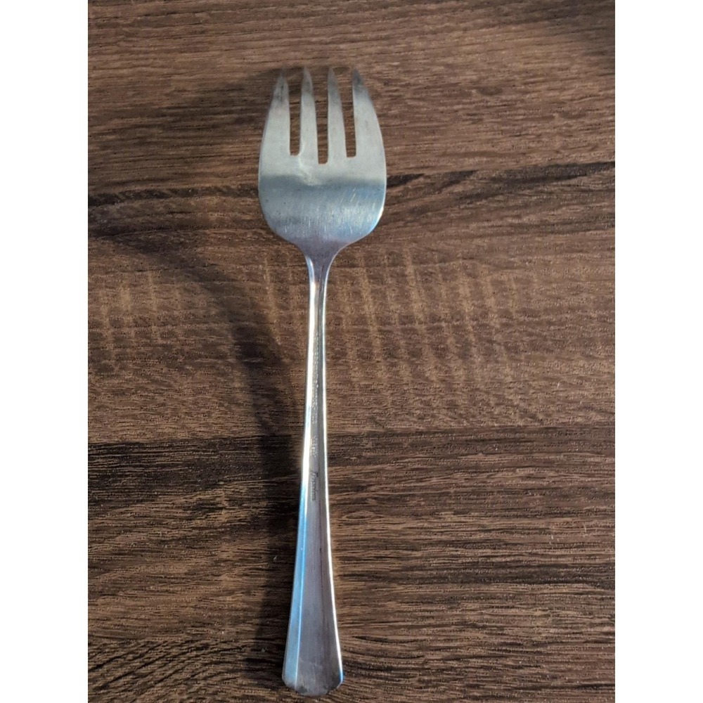 Vtge Fascination Silverplate Cold Meat Serving Fork Floral Scroll Pattern 8.5" - Picture 8 of 13